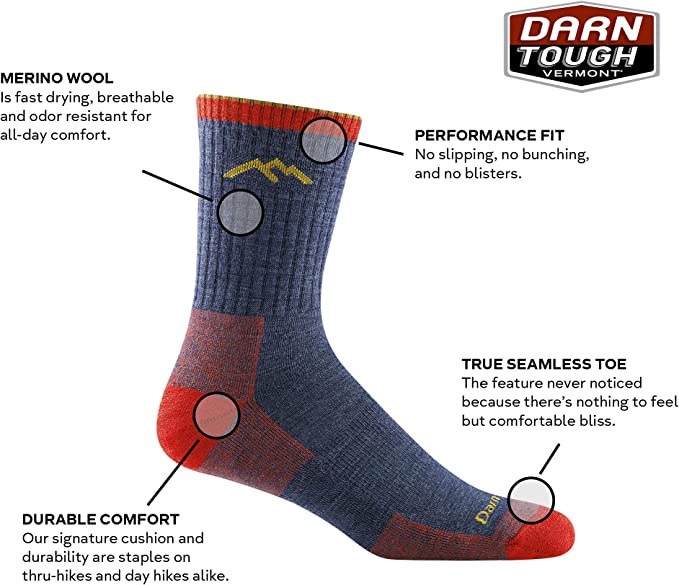 Darn Tough (1466) Hiker Micro Crew Midweight with Cushion Men's Sock