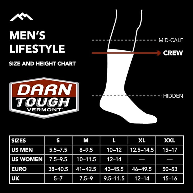 Darn Tough (6093) Men's Lifestyle Panda-Monium Crew Lightweight with Cushion Sock Men's Sock