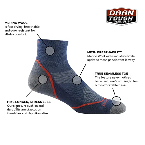 Darn Tough (1991) Light Hiker 1/4 Lightweight with Cushion Men's Sock