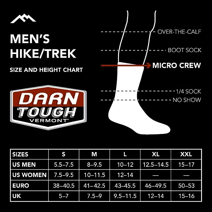 Darn Tough (5008) Highline Micro Crew Midweight with Cushion Men's Sock