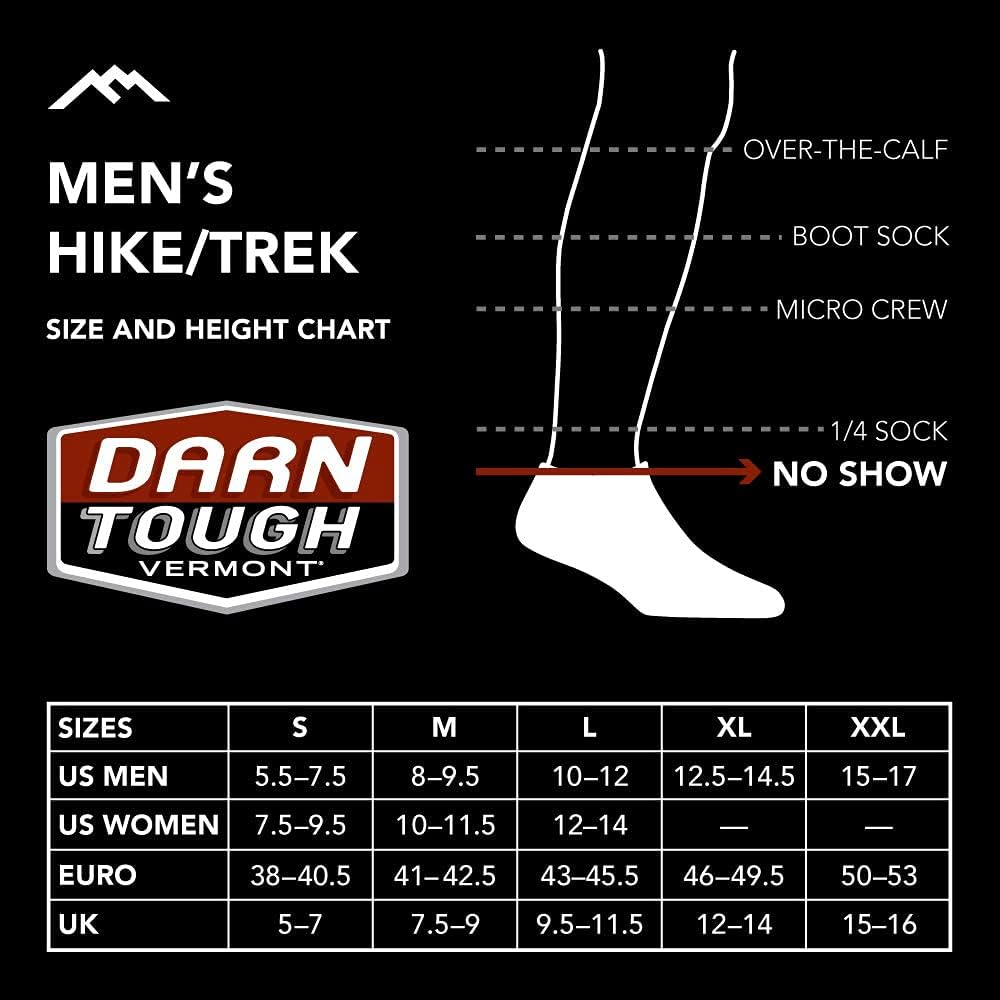 Darn Tough (1990) Light Hiker No Show Lightweight with Cushion Men's Sock