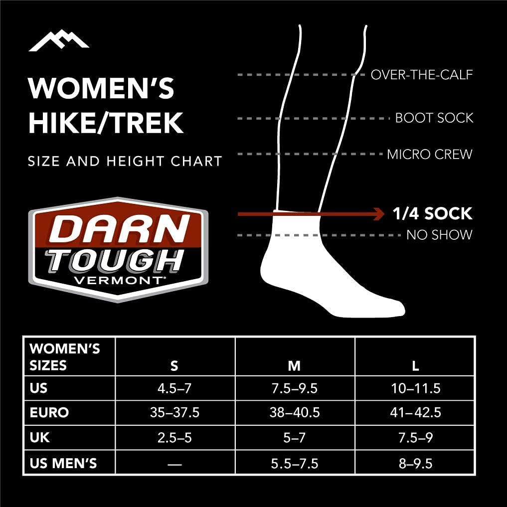 Darn Tough (1958) Hiker 1/4 Midweight with Cushion Women's Sock