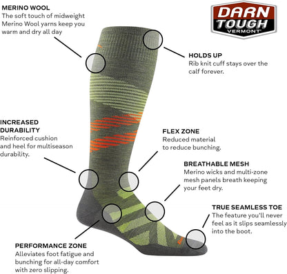 Darn Tough (8002) Pennant RFL OTC Ultra-Lightweight Men's Sock